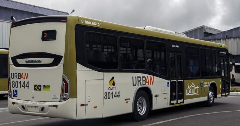 Foto de um ônibus de transporte coletivo de Anápolis